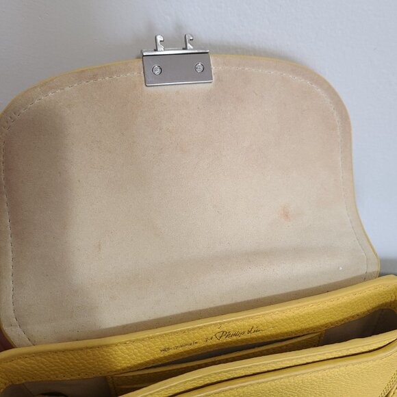 3.1 Phillip Lim Pashli Leather Saddle Crossbody Bag Yellow - Picture 9 of 13